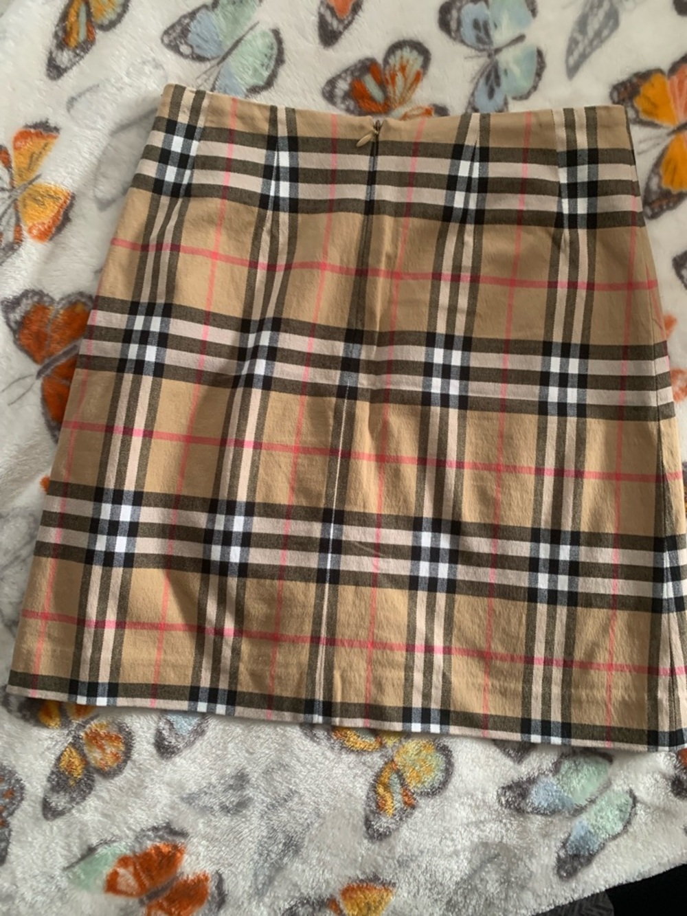 Burberry Tan Signature Plaid A-Line Mini Skirt 2